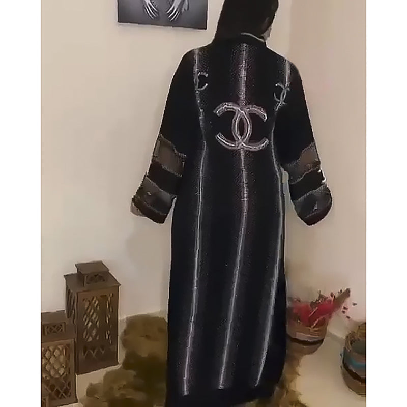 African Dashiki Dress Cardigan Zipper Dress Loose Women's Wear