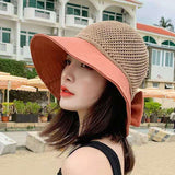 Summer Hats Women's Summer Foldable Woven Straw Hat