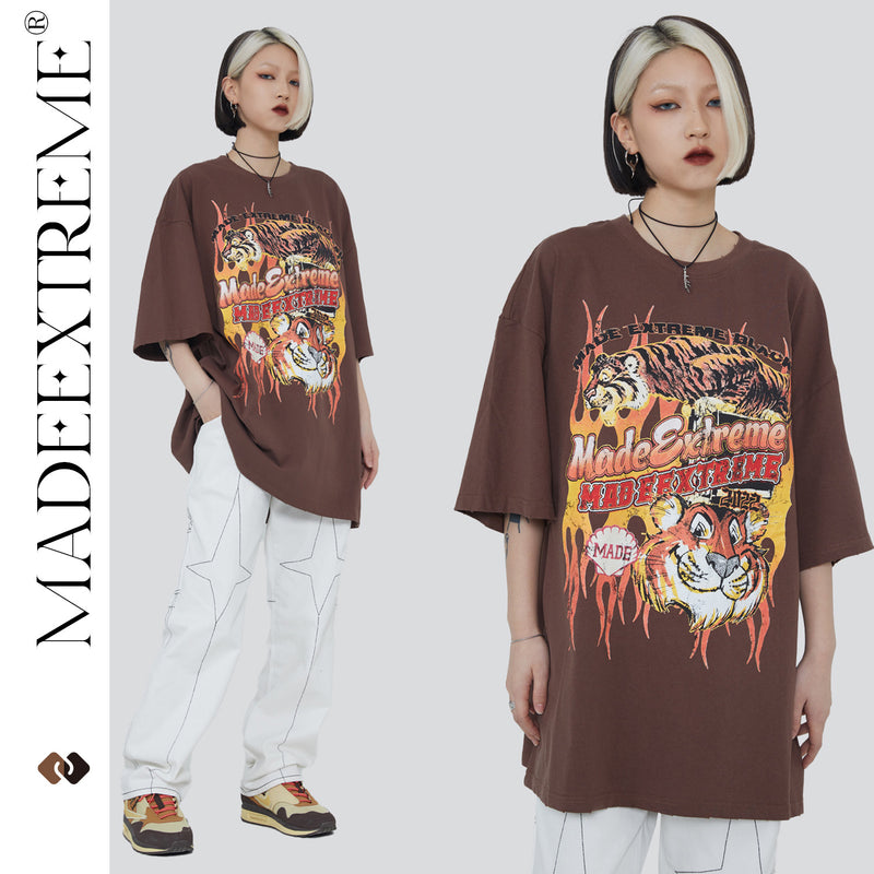Y2g Shirts for Boys Summer Short-Sleeved T-shirt Retro Men