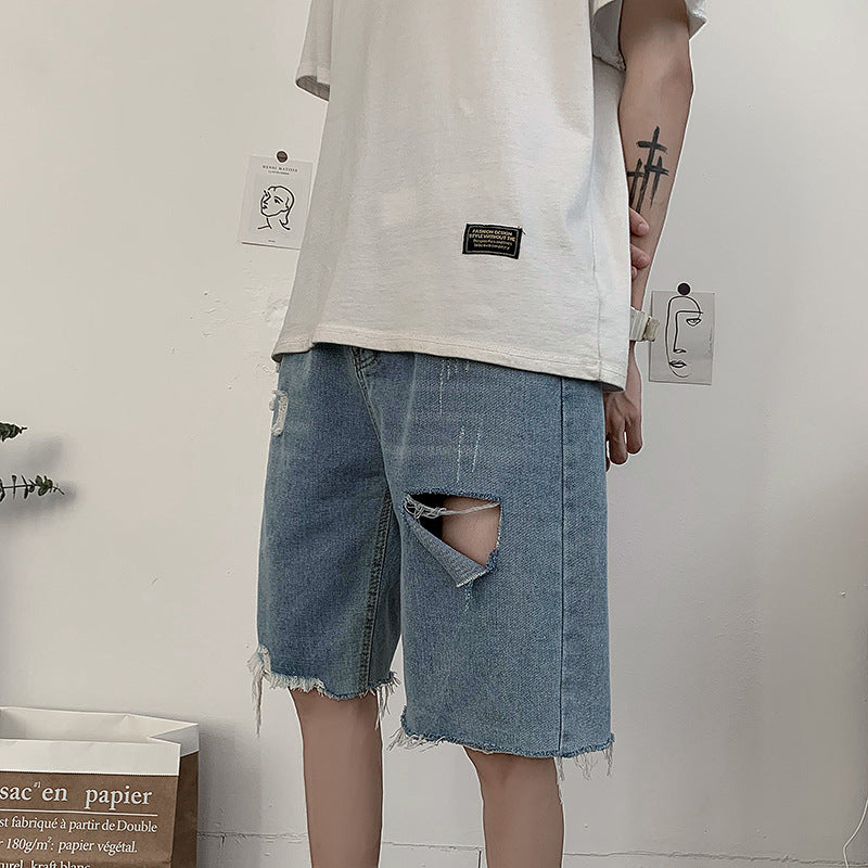 Men Denim Shorts Men's Summer