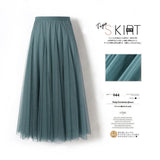 MIDI Mauve Skirt Slimming A- line Skirt Cover Slim Purple Gauze Skirt