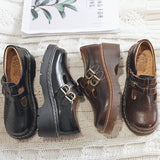 Mary Jane Shoes Vintage Women'S Shoes Jk Leather Shoes