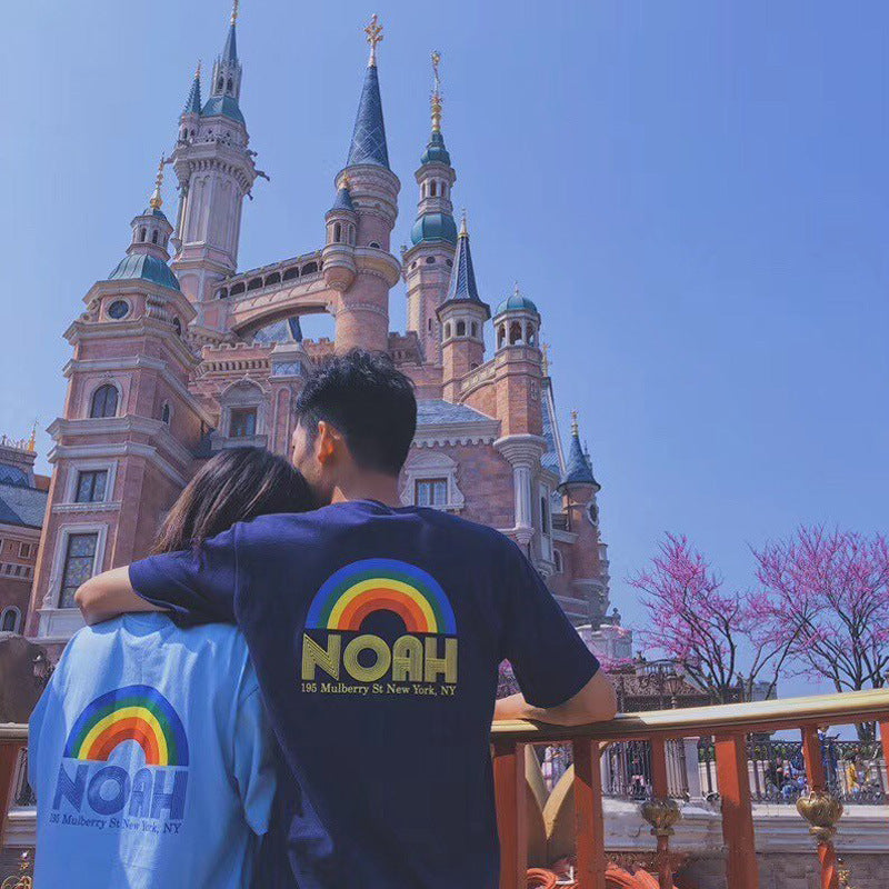 Noah T Shirt Short Sleeve Printed Personality Casual Loose-Fitting T-Shirt