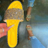 Women Open Toe Sandals Flats Summer Beach Sexy Breathable One-Line Sandals for Women