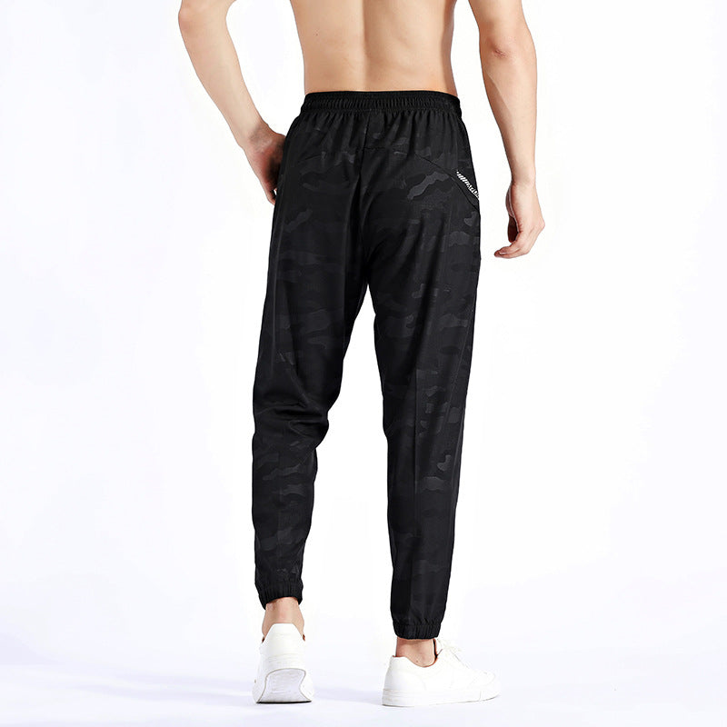 Sweat Wicking Pants Zipper Waist of Trousers Elastic Design Ankle-Tied