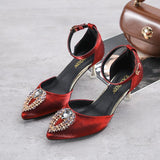 High Heels Ladies Sandals Plus Size High Heels Women Summer Pointed-Toe Stiletto Sandals Women