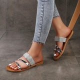 Women Open Toe Sandals Flats Summer Large Size Sandals for Women