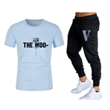 Vlone T Shirts & Pants 2 Piece Set Summer Men'S Short Sleeve T-Shirt Loose Leisure Sports