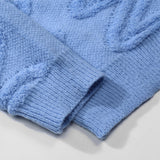 Men Sweater Solid Color Simple Towel Embroidery Knitwear Coat Men's Sweater