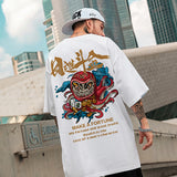 Men T-Shirts Printed Loose Half Sleeve
