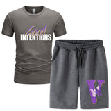 Vlone T Shirts & Shorts 2 Piece Set Short Sleeve T-Shirt Sports Summer
