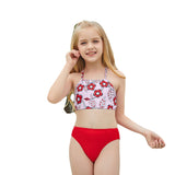 Children Swimsuit Girl Backless Cross Swimsuit