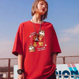 Men T-shirt Half-Sleeved Loose Printing