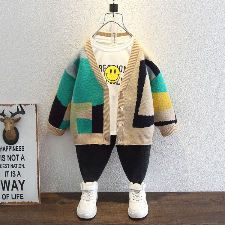 Toddler Boys Sweater Men's Cardigan Sweaters Autumn