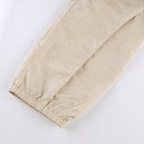 Julia Fox Low Rise Jeans Street Style Hot Girl Casual Sports Trousers Solid Color Irregular Pleated Loose Slimming Hip-Hop Pants
