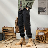 Cuffed Cargo Pants Men's Overalls Men's Spring and Autumn Loose Pants Casual Pants
