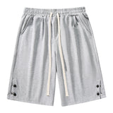 Men White Shorts Summer Men's Cotton Shorts Beach Pants Sports
