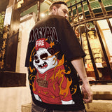 Men T-Shirts Loose round Neck Half Sleeve