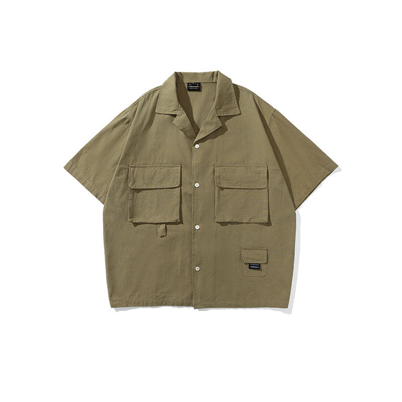 Men T Shitrs Multi-Pocket Shirt