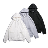 Man Fall Outfis Autumn Leisure Loose Tup Cardigan Multi-Pocket Hooded Street Sweater
