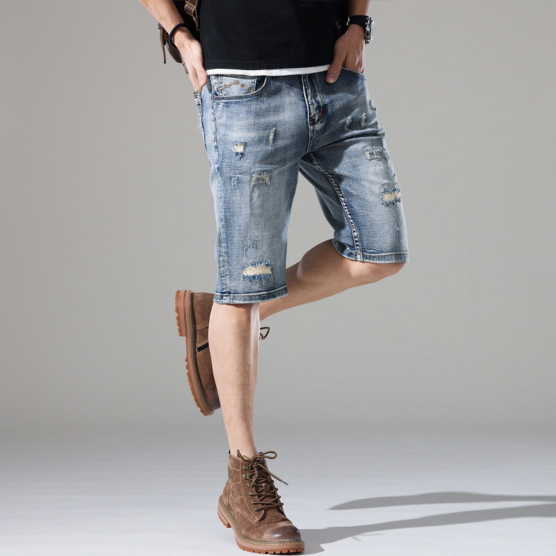 Men Jorts Summer Denim Shorts Men's Retro Casual
