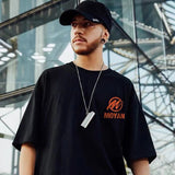 Men T-Shirts Loose Printed round Neck Half Sleeve