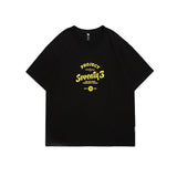 Men T Shitrs Letter Printed Round Neck