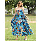 Nine Britton Dress Casual Loose Bohemian Floral Print High Waist