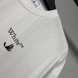 Off White T Shirt Men'S Tshirt Cotton Casual Arrow Flower Print Owt