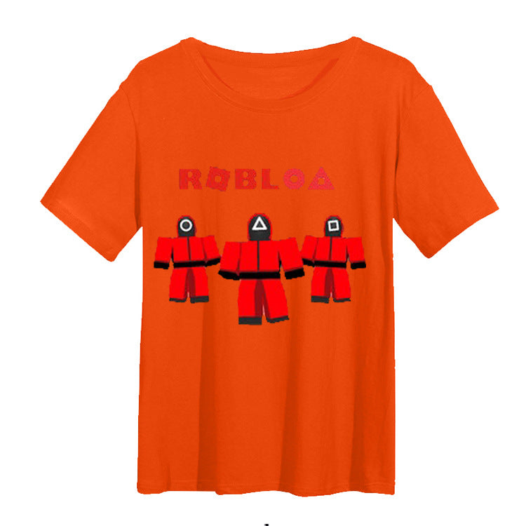 Squid Game Costume Sportswear Short Sleeve T-shirt Top Men and Women