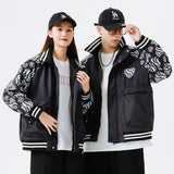 Valentine's Day Jacket Love Embroidered Stand Collar Warm Thick Casual Jacket Same Style for Men and Women Flight Jacket