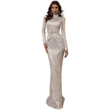 Skin Tight Long Dresses Long Sleeve Dress Fishtail