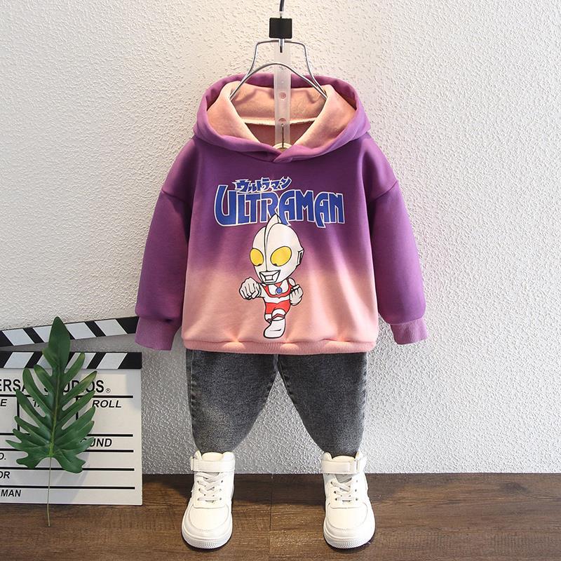 Toddler Boys Sweater Clothes Boys Spring and Autumn Clothes Children's Late Autumn Hooded