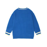 Men Sweater Embroidery Letter Color Matching Sweater Men's Pullover Top