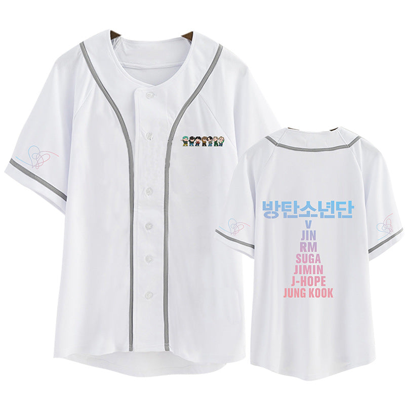 BTS Proof T Shirt Short Sleeve Baseball Shirt Summer Clothes T-shirt Baseball Shirt