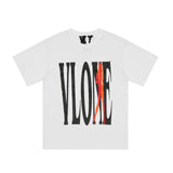 Vlone T Shirt Spring And Summer Letter Hip Hop Large V Printed Loose Short Sleeve T-Shirt