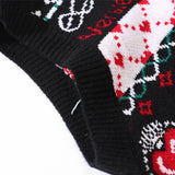 Men Sweater Contrast Color Heart Jacquard Knitted Vest Men's Street Vest