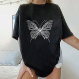 Valentine's Day T Shirts Couples Colorful Reflective Sequins Heart Printing Loose Short Sleeve T-shirt