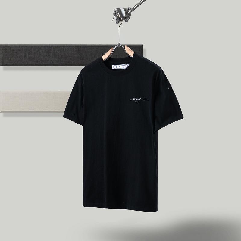 Off White T Shirt Ow Men'S And Women'S Short Sleeve Tshirt Cotton Back Arrow Round Neck Loose Owt