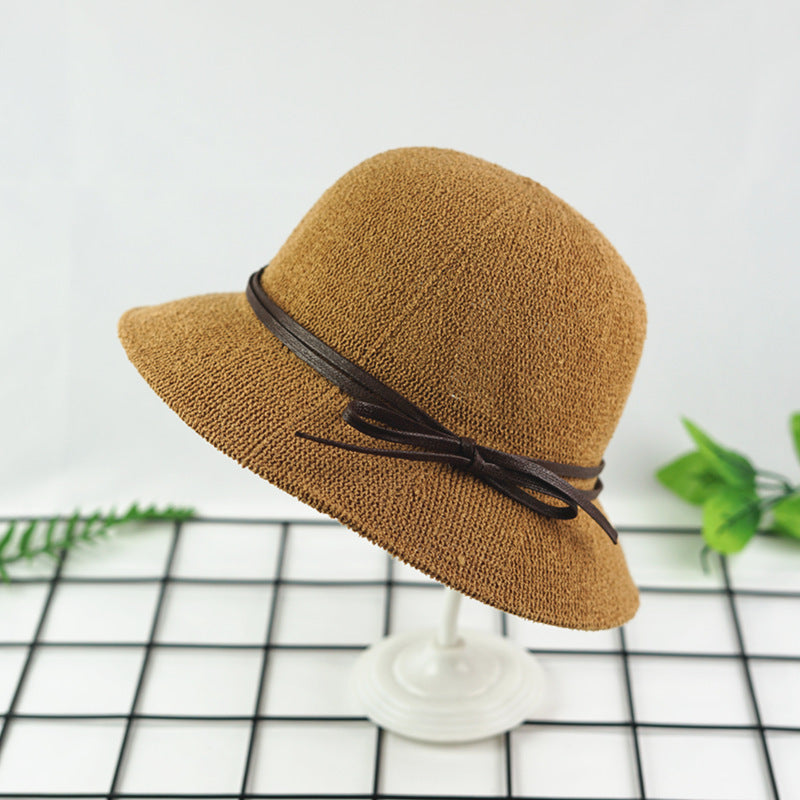 Summer Hats Bucket Hat Leather Rope Summer Women's Casual