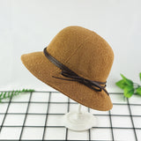Summer Hats Bucket Hat Leather Rope Summer Women's Casual