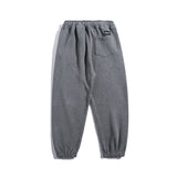Man Fall Men's Simplicity Long Pants Multi-Pocket Tether Loose Mid Waist Ankle Banded Pants