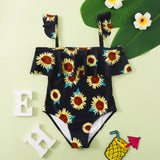 Children Swimsuit Printed Ruffles Children's Swimsuit