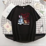 Tom And Jerry T Shirt Cat And Mouse Cotton Half-Sleeved T-Shirt Loose
