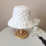 Women Bucket Hat Sunshade Bubble Fold Bucket Hat