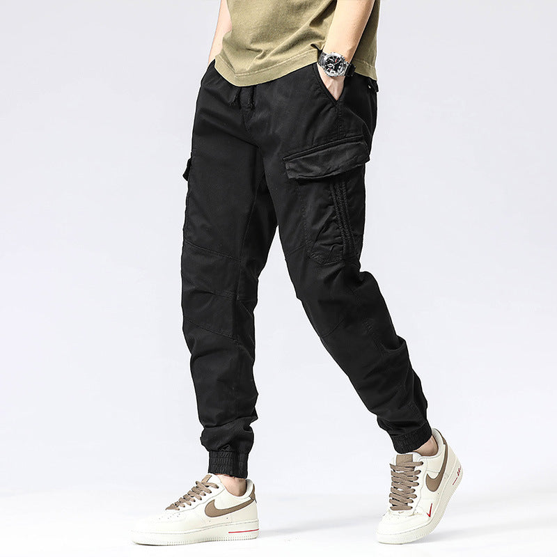 Cuffed Cargo Pants Men's Summer Casual Pants Boys