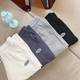 Grey Sweatpants Sports Pants Female Spring and Autumn Gray High Waist Season Casual Sweatpants