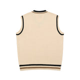 Men Sweater Sweater Vest Loose V-neck Sleeveless Sweater