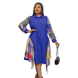 African Dashiki Dress Women's African plus Size Cardigan Dress