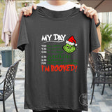 Men and Women Grinch Shirt Christmas Cute Grinch Crew Neck T-shirt